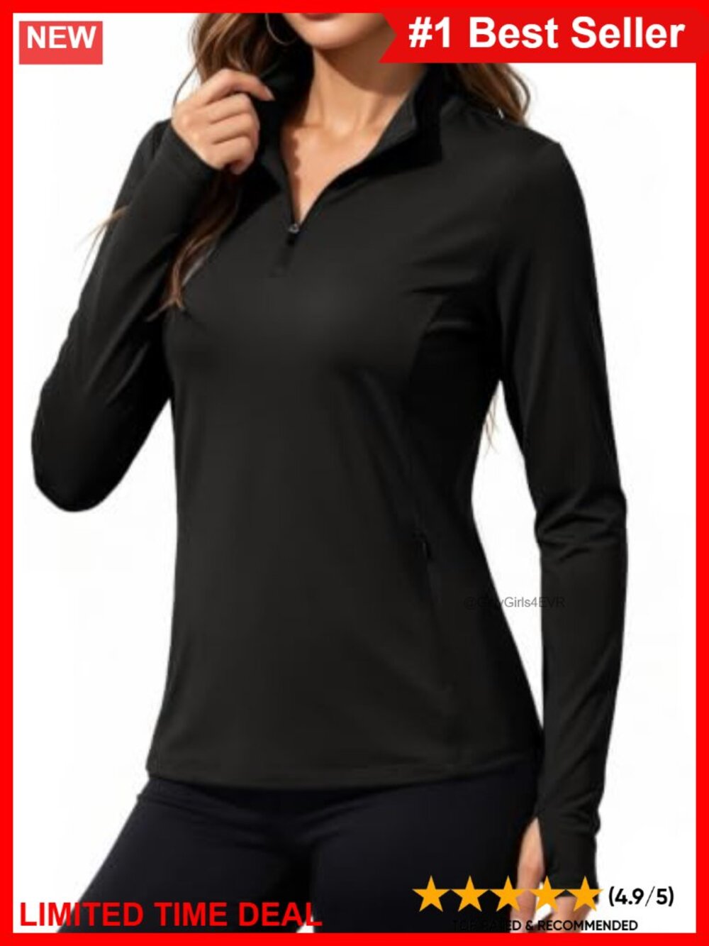 Quarter Zip Fleece Pullover Thermal Long Sleeve Athletic Top